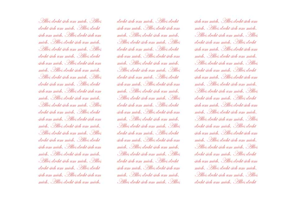 Tapete, Tapisserie, Text, Alles dreht sich um mich