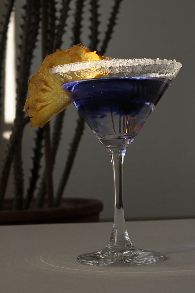 Cocktail, blaue Farbe